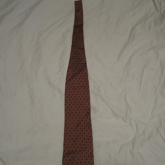 VTG Giorgio Armani Cravatte Diamond Silk Rayon Tie - Picture 1 of 7